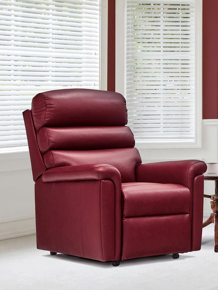 Sherborne Comfi-Sit Electric Powered Recliner Leather Armchair With Headrest Adjustment Option