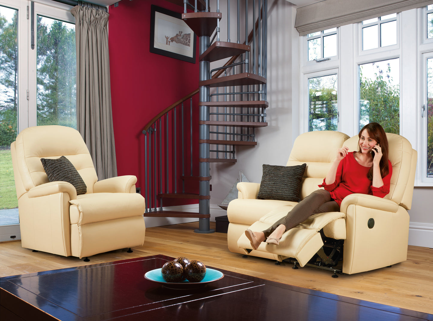 Sherborne Keswick Two Seater Manual Reclining Fabric Sofa