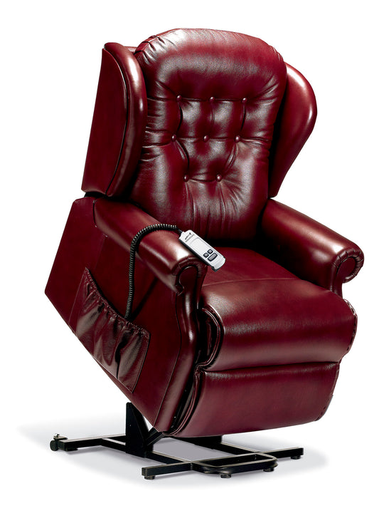 Sherborne Lynton Single Motor Leather Rise And Recliner Armchair VAT FREE