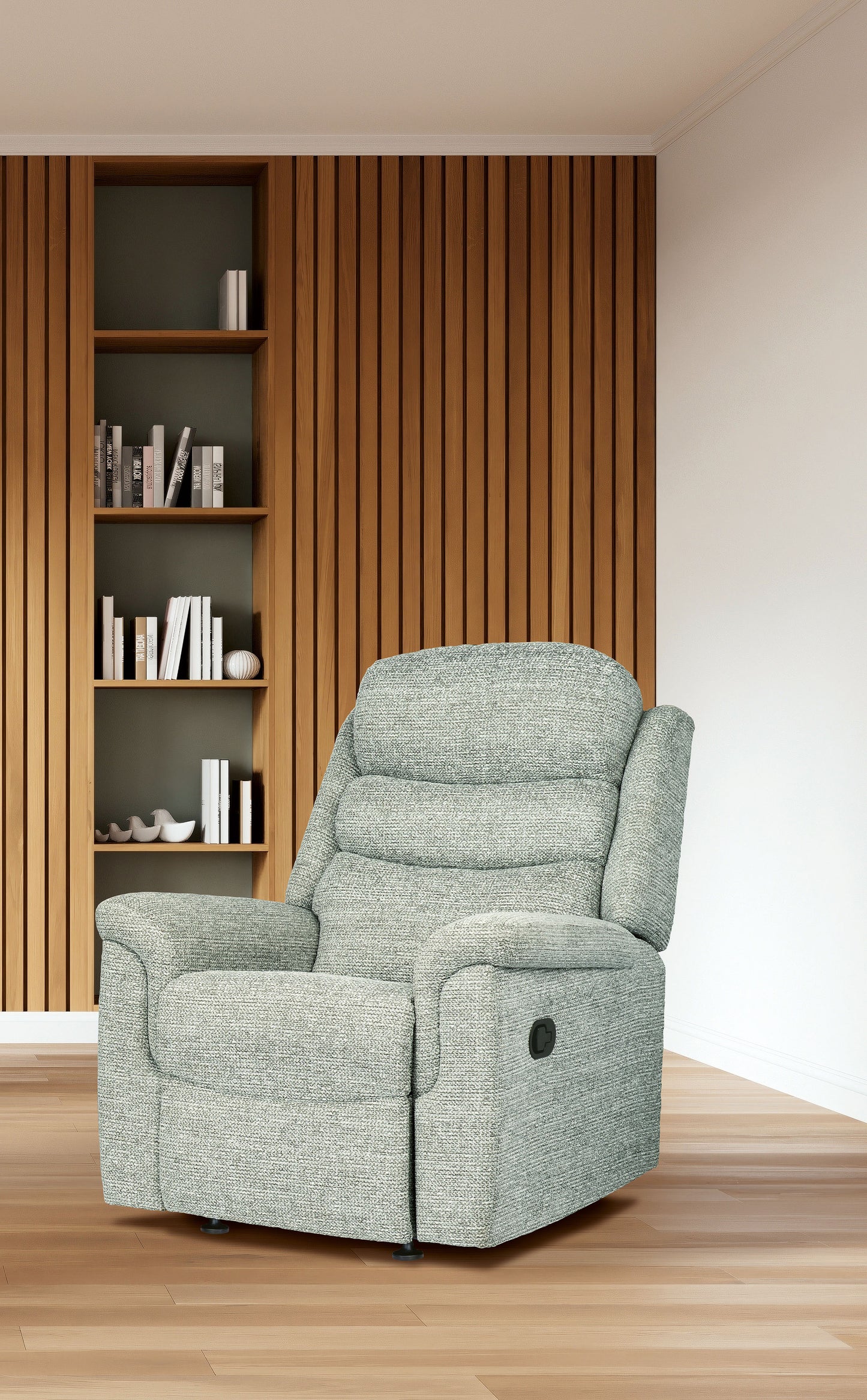 Sherborne Leyburn Electric Powered Fabric Recliner Armchair With Headrest Adjustment Option