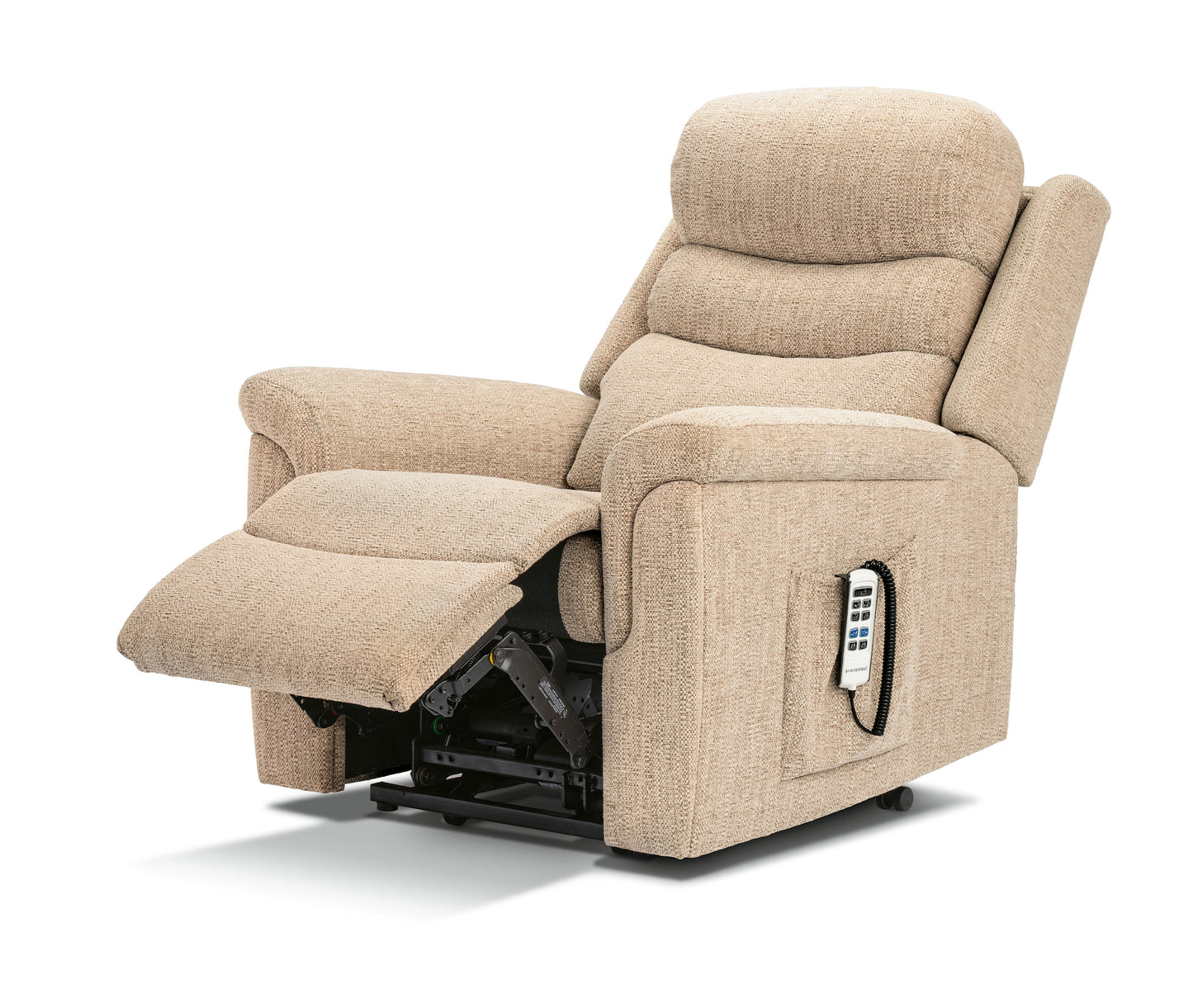 Sherborne Leyburn Electric Powered Fabric Recliner Armchair With Headrest Adjustment Option