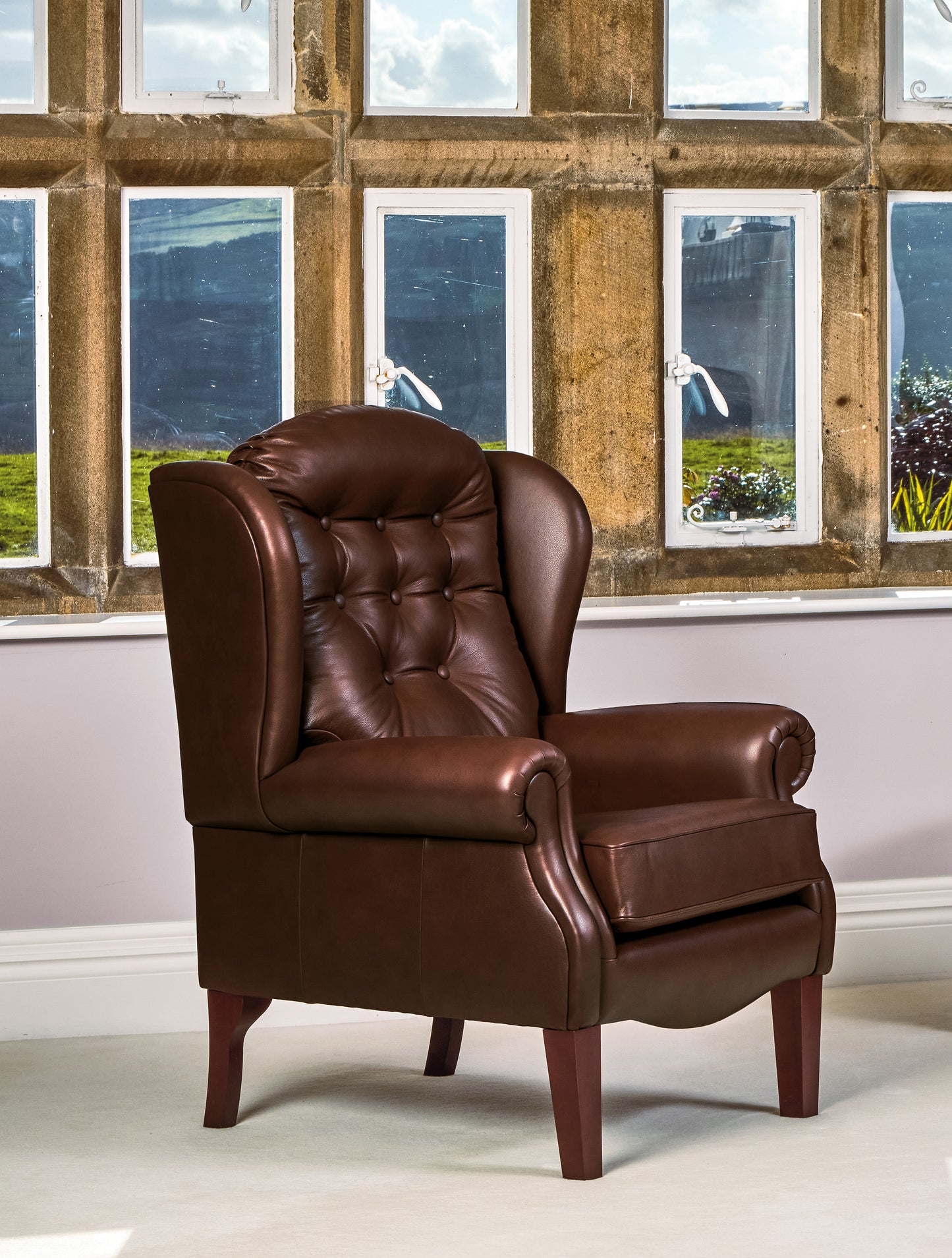 Sherborne Lynton Leather Fireside Chair