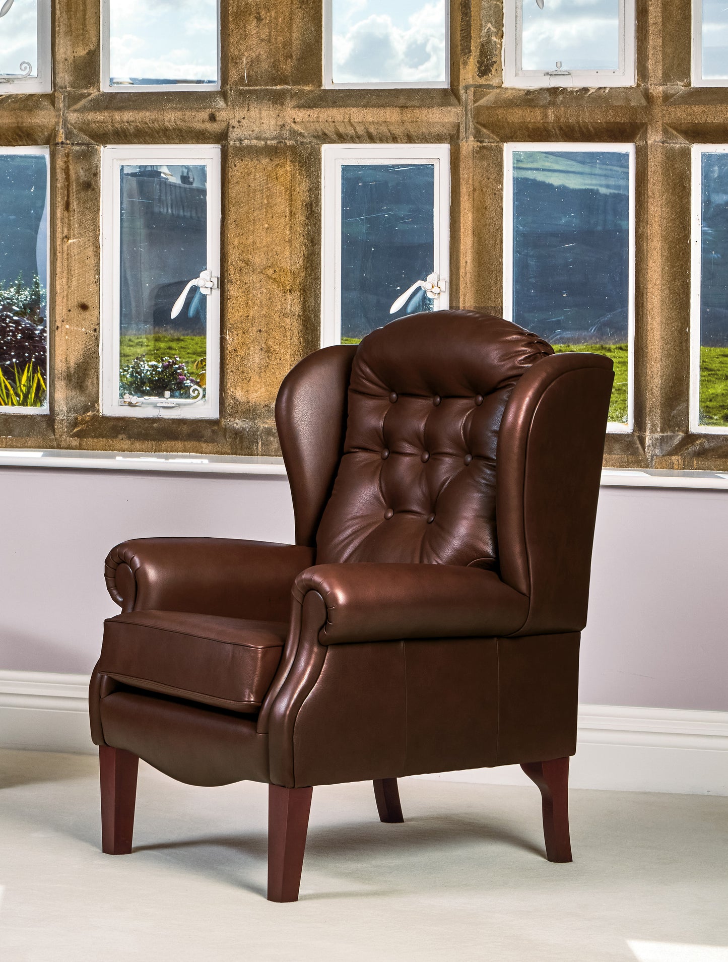 Sherborne Lynton Leather Fireside Chair