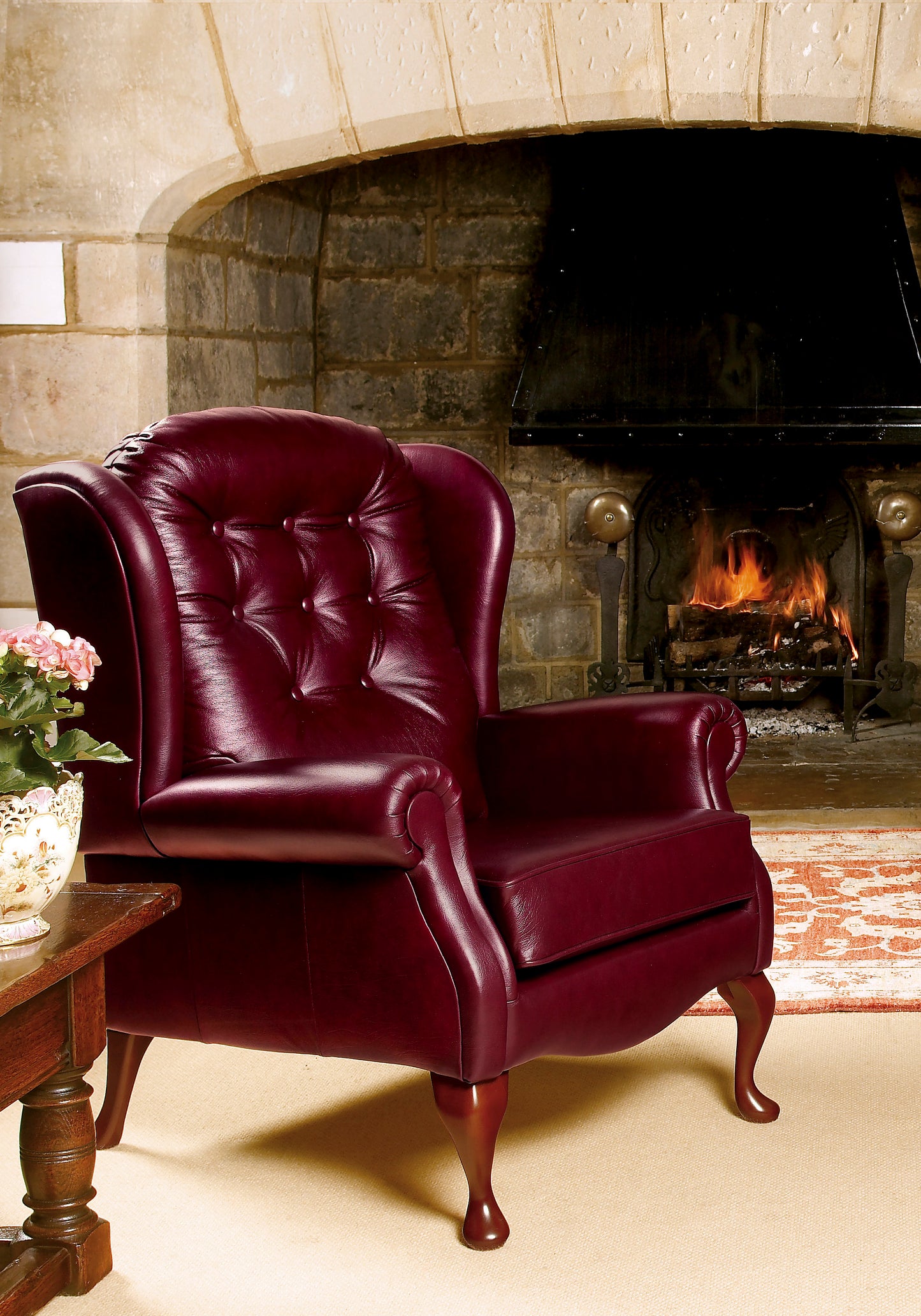 Sherborne Lynton Leather Fireside Chair