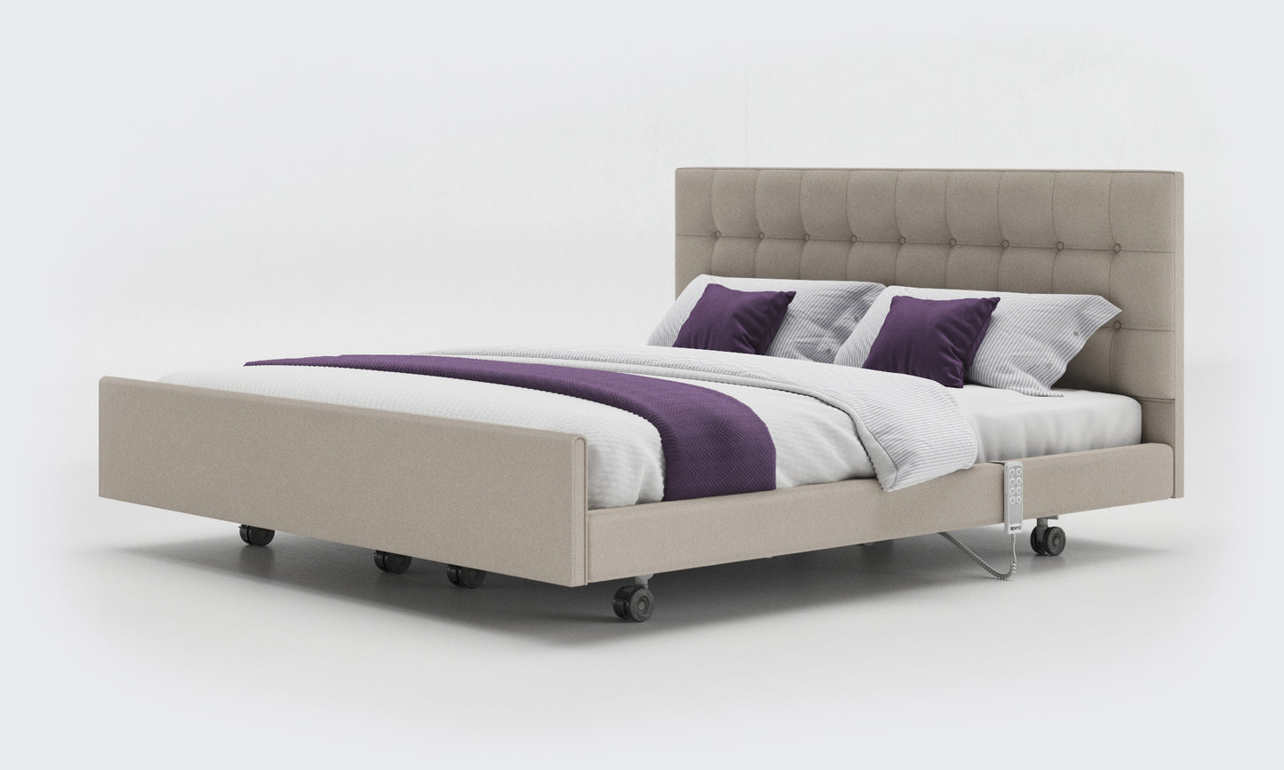 Signature Comfort Profiling High Low Home Care Adjustable Bed With A Natural 2500 Pocket Sprung Medium Feel Mattress VAT FREE