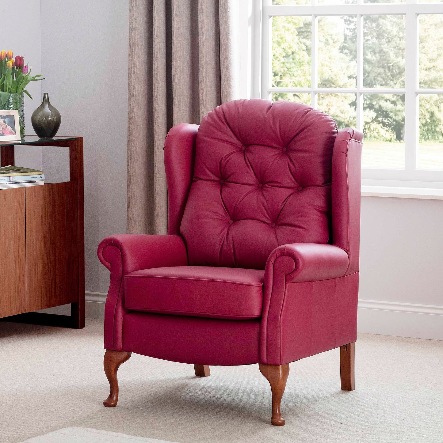 Celebrity Woburn Legged Fixed Leather Fireside Chair