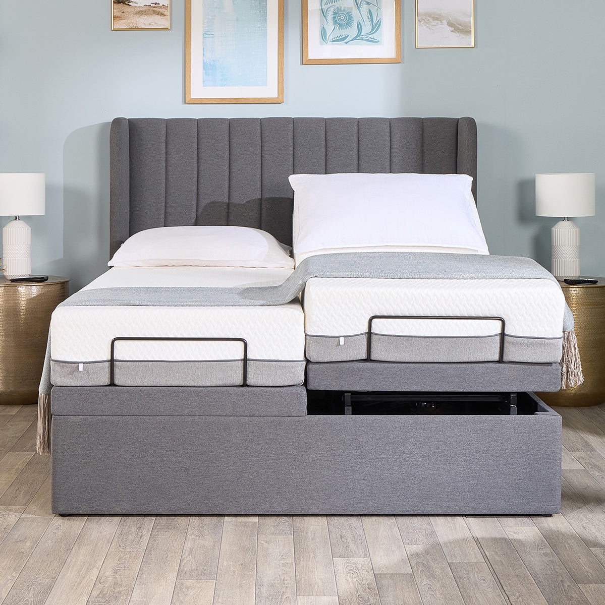 Topaz Motion Divan Adjustable Bed With A Memory Foam Medium Firm Feel Mattress VAT FREE