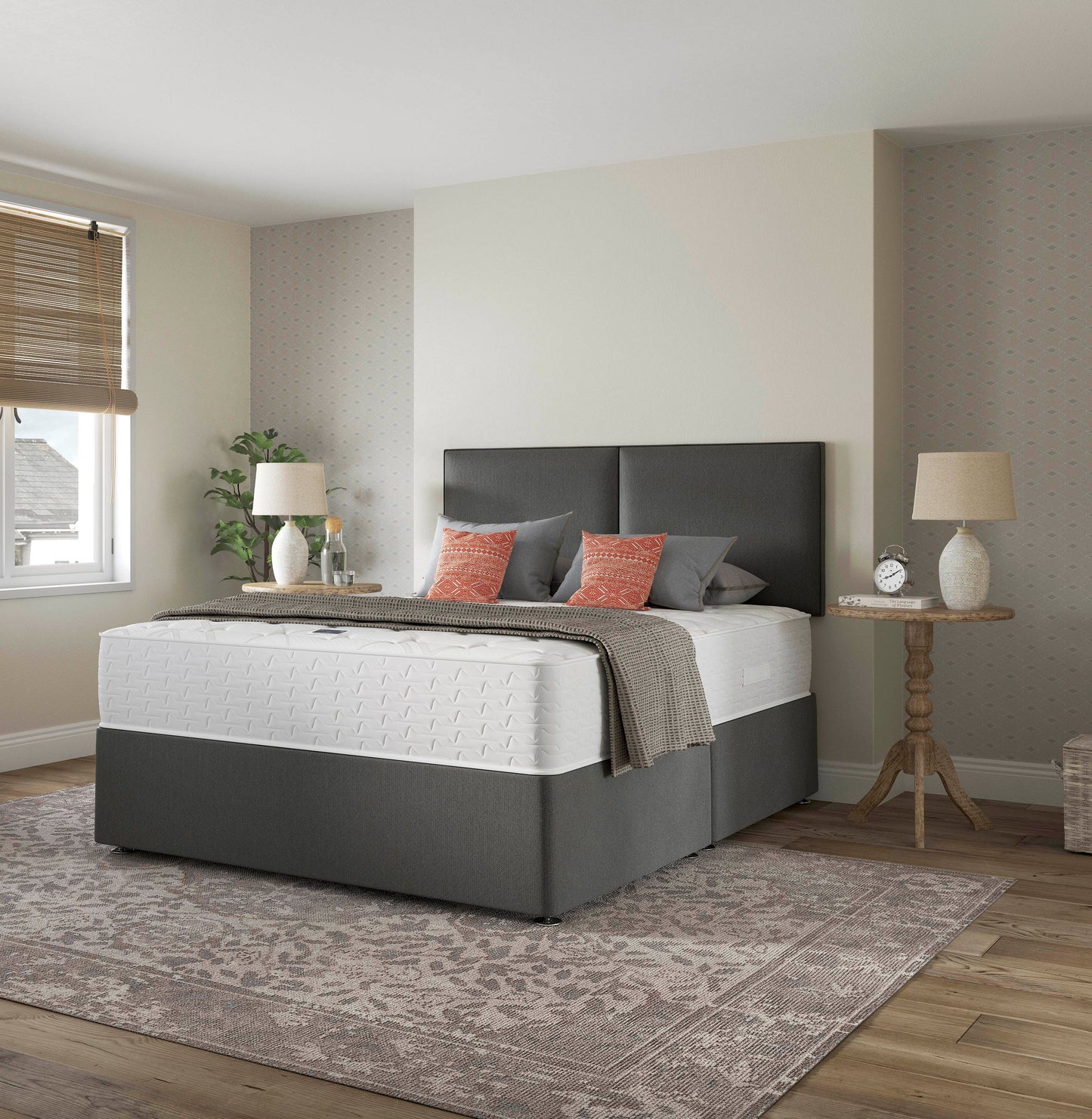 Relyon Comfort Deluxe 1000 Pocket Sprung Hand Made Medium Firm Feel Divan Bed Set