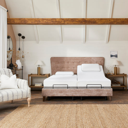 Romeo Premium Upholstered Adjustable Bed With A Gel Pro 4000 Pocket Sprung Medium Firm Feel Mattress VAT FREE