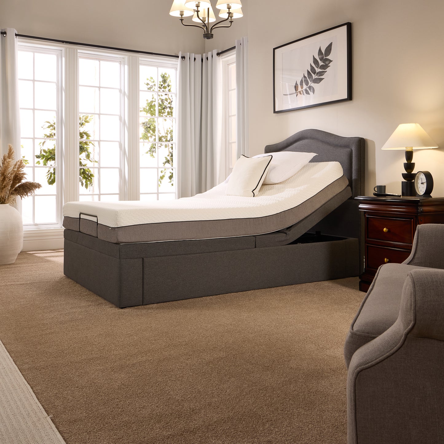 Pearl Motion Divan Adjustable Bed With A Gel Pro 4000 Pocket Sprung Medium Firm Feel Mattress VAT FREE