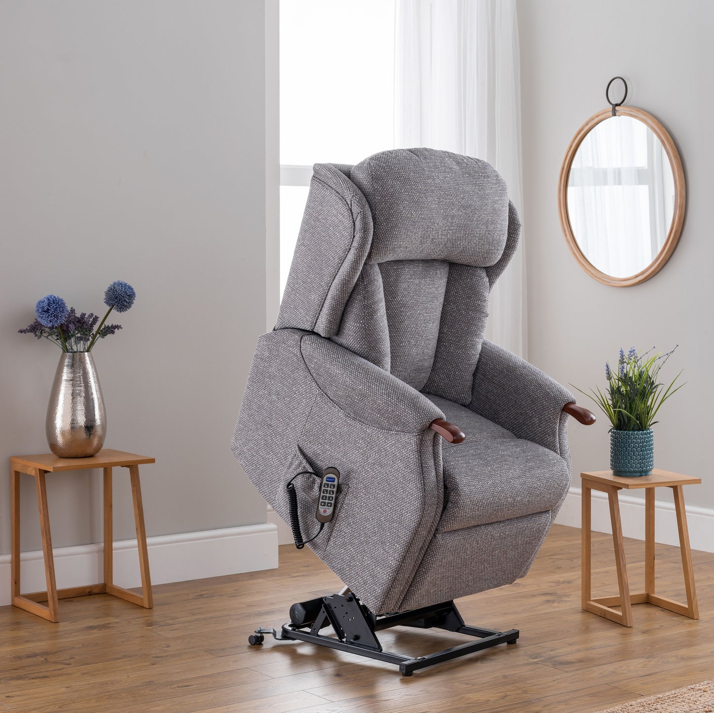 Celebrity Canterbury Cloud Zero Triple Motor Rise And Recliner Fabric Armchair With Mammoth Foam & Lumbar & Headrest Adjustment Option VAT FREE