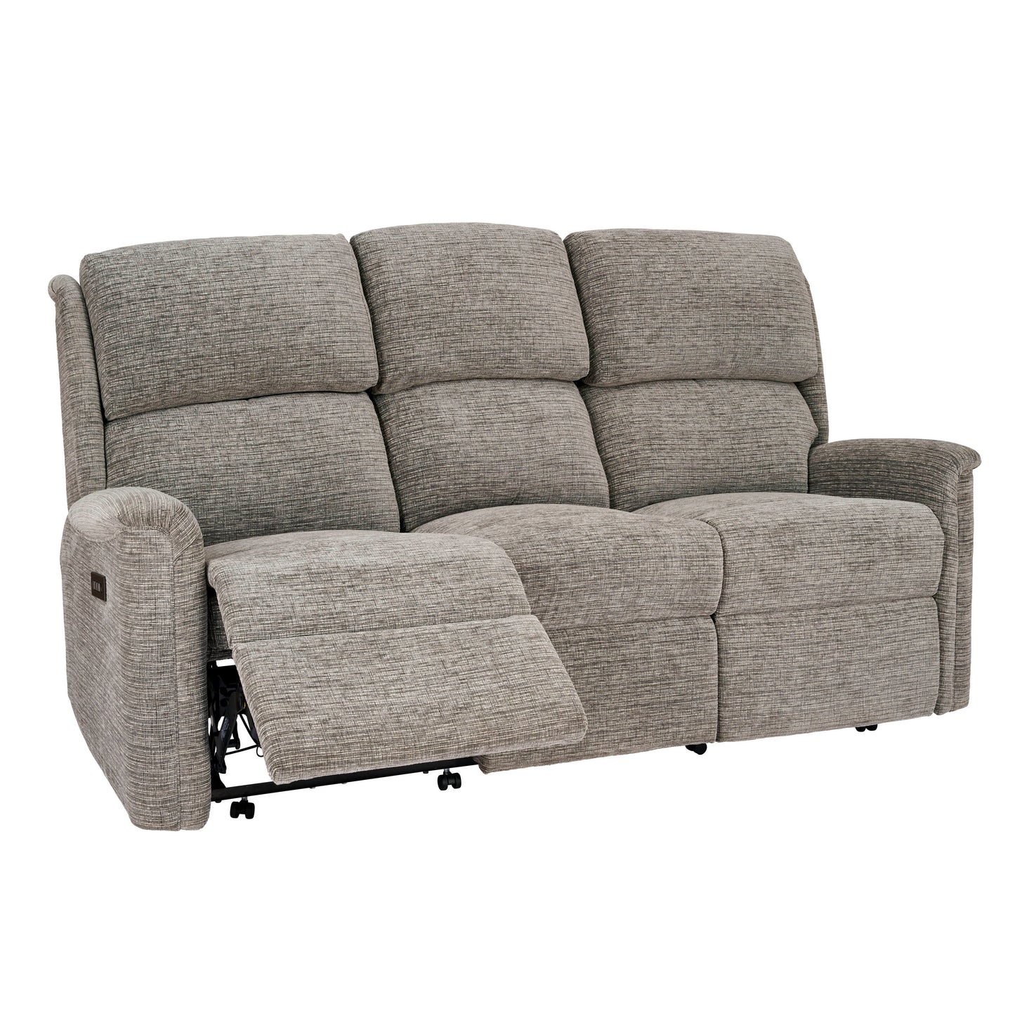 Celebrity Farndon Three Seater Settee Electric Powered Reclining Fabric Sofa With Mammoth Foam & Lumbar & Headrest Adjustment Option