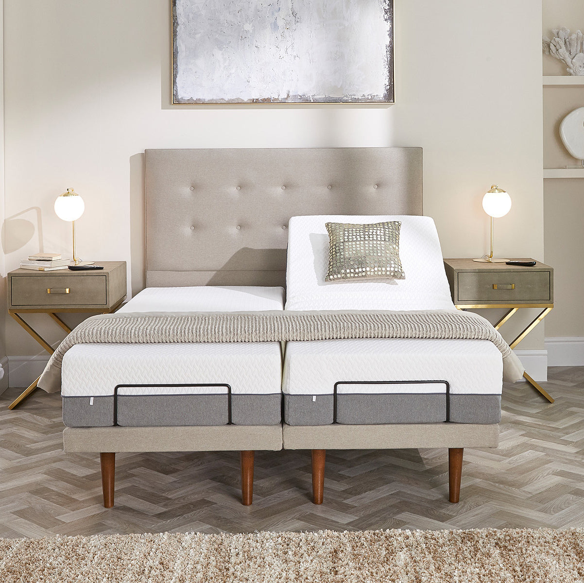 Emerald Motion Adjustable Bed With An Emporia Pocket Sprung Soft, Medium Or Firm Feel Mattress VAT FREE