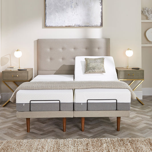 Emerald Motion Adjustable Bed With A Memory Foam Medium Firm Feel Mattress VAT FREE