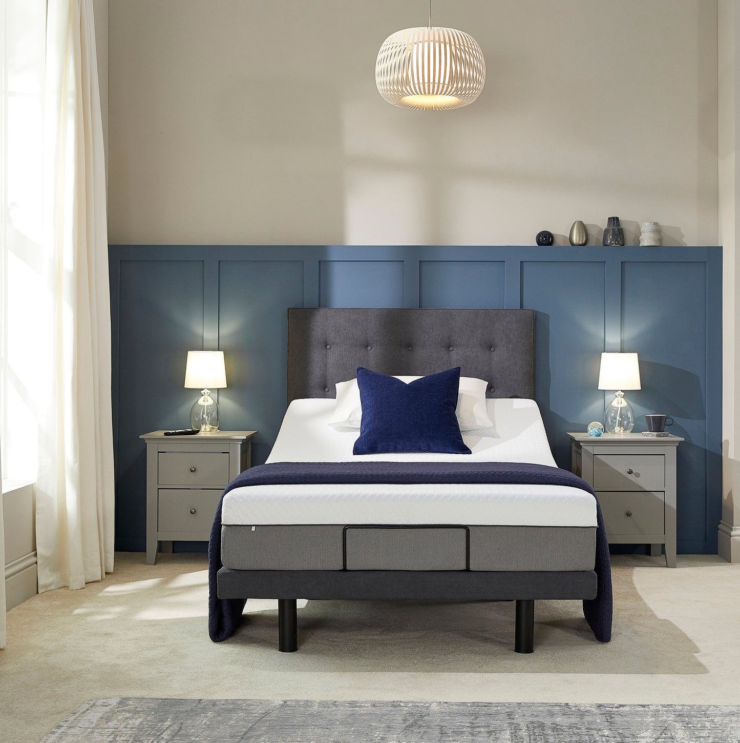 Emerald Motion Adjustable Bed With A Gel 1000 Pocket Sprung Soft Medium Feel Mattress VAT FREE