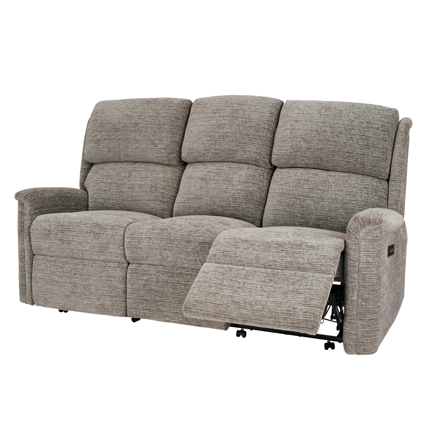 Celebrity Farndon Three Seater Settee Electric Powered Reclining Fabric Sofa With Mammoth Foam & Lumbar & Headrest Adjustment Option