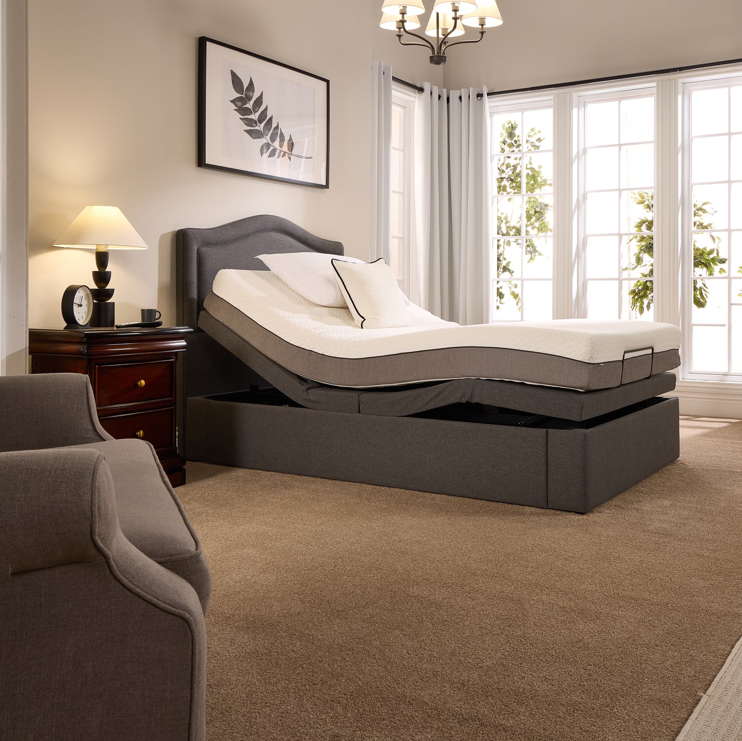 Pearl Motion Divan Adjustable Bed With A Gel Pro 4000 Pocket Sprung Medium Firm Feel Mattress VAT FREE