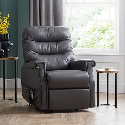 Celebrity Sandhurst Dual Motor Rise And Recliner Leather Armchair With Adjustable Headrest Option VAT FREE