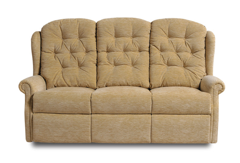 Celebrity Woburn Three Seater Settee Manual Reclining Fabric Sofa With Mammoth Foam