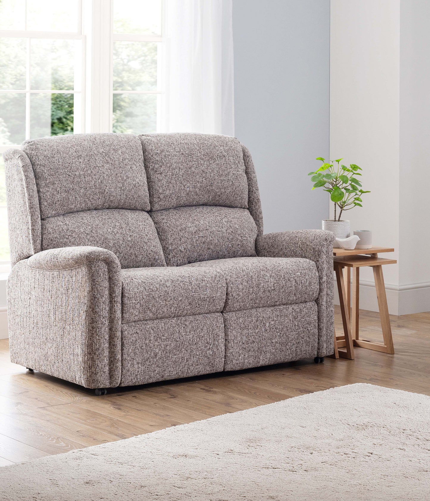 Celebrity Farndon Two Seater Settee Manual Reclining Fabric Sofa With Mammoth Foam