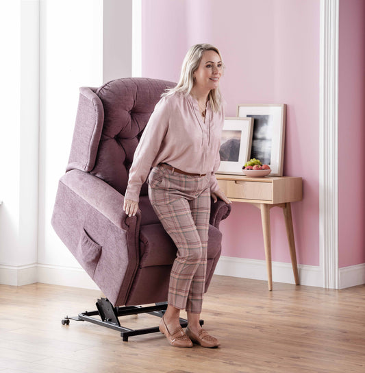 Celebrity Woburn Single Motor Rise And Recliner Fabric Armchair With Mammoth Foam VAT FREE