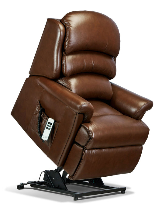 Sherborne Albany Single Motor Leather Rise And Recliner Armchair VAT FREE