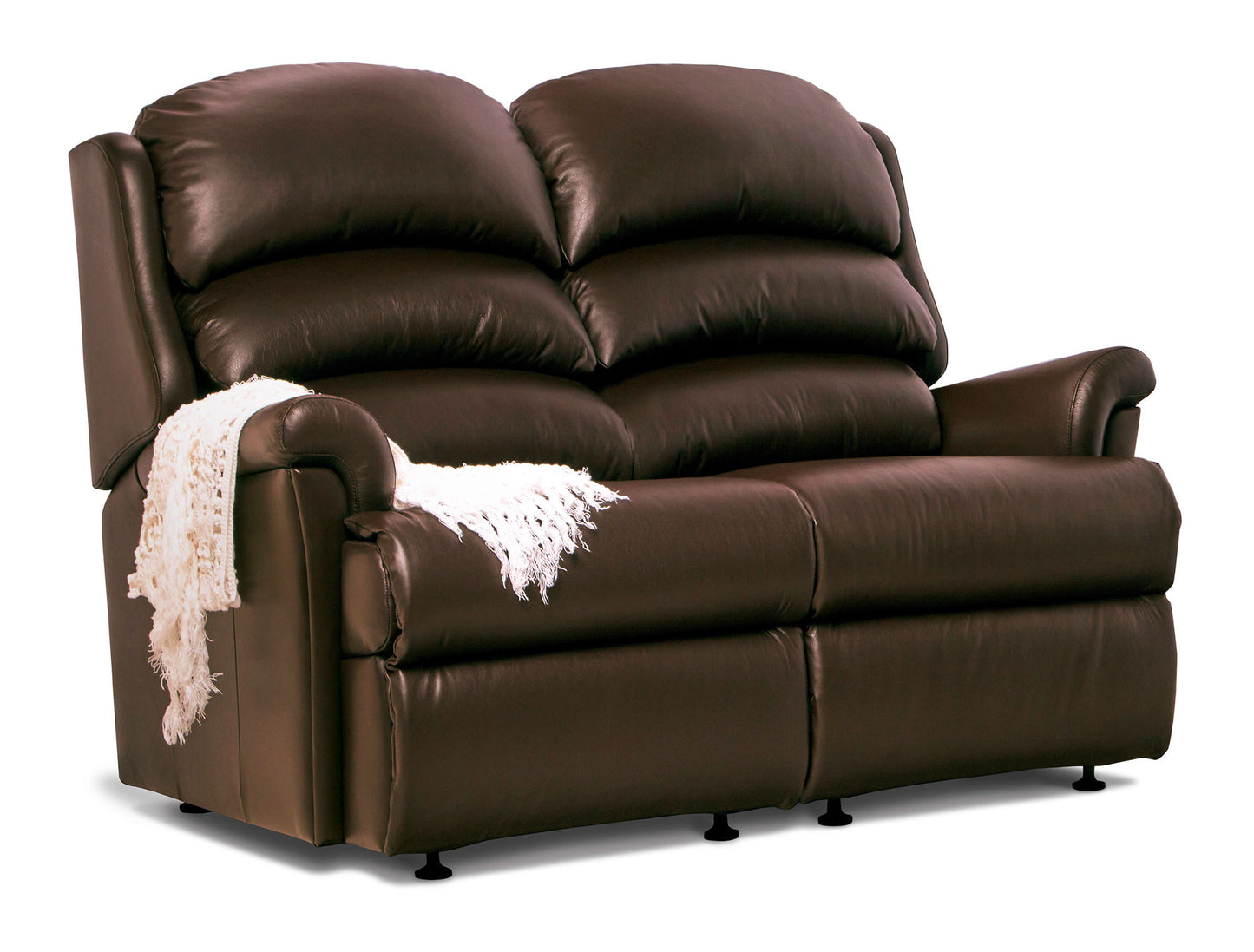 Sherborne Albany Two Seater Fixed Leather Sofa