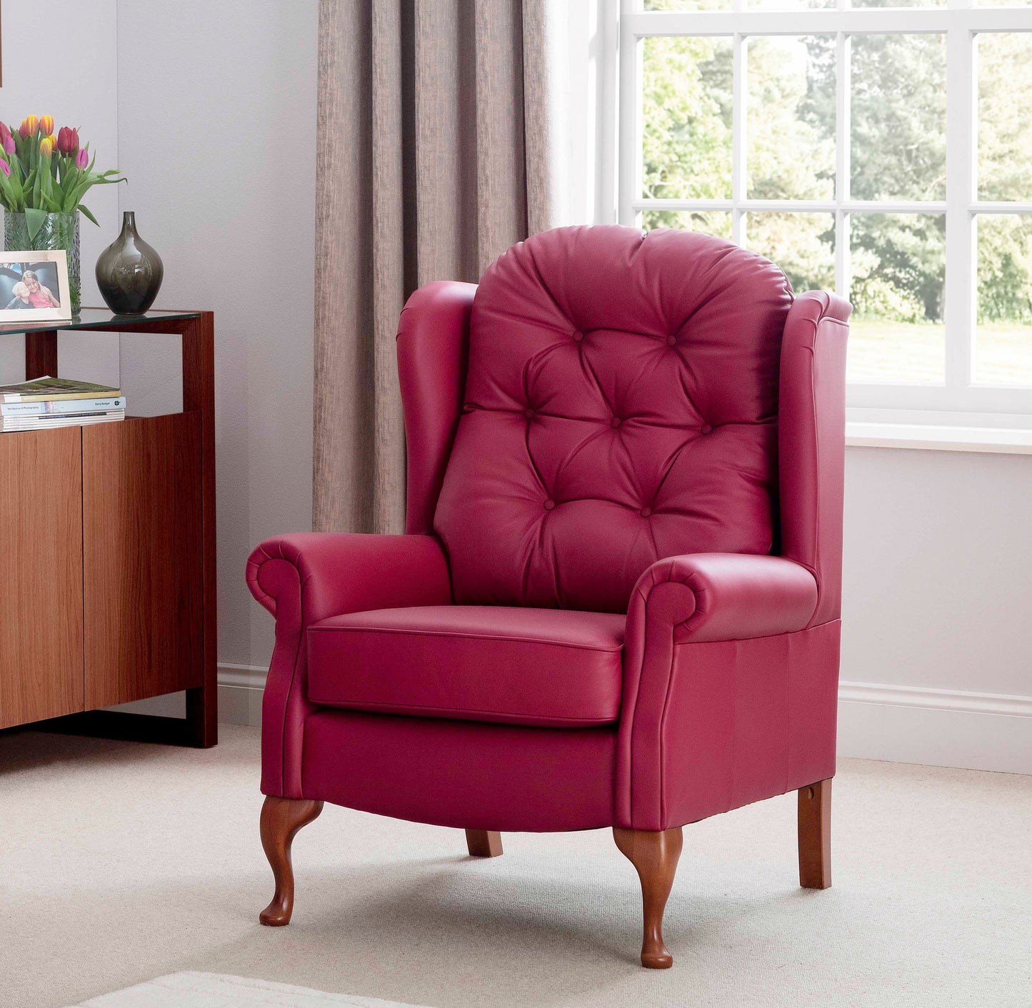 Celebrity Woburn Legged Fixed Leather Fireside Chair