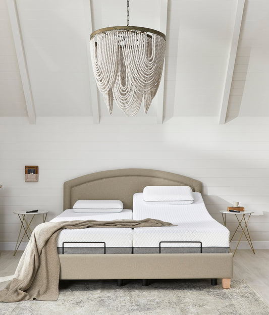 Eden Premium Upholstered Adjustable Bed With A Mallow Pocket Sprung Medium Firm Feel Mattress VAT FREE