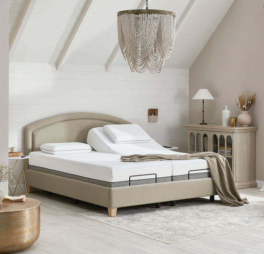 Eden Premium Upholstered Adjustable Bed With An Emporia Pocket Sprung Soft, Medium Or Firm Feel Mattress VAT FREE