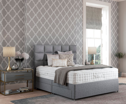 Relyon Balmoral 2000 Pocket Sprung Luxurious Hand Made Divan Bed Set In Either Softer, Medium Or Firmer