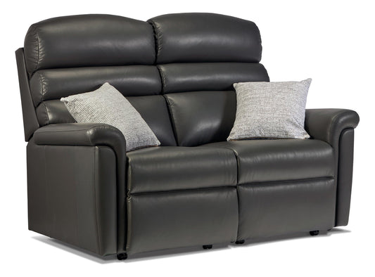Sherborne Comfi-Sit Two Seater Fixed Leather Sofa
