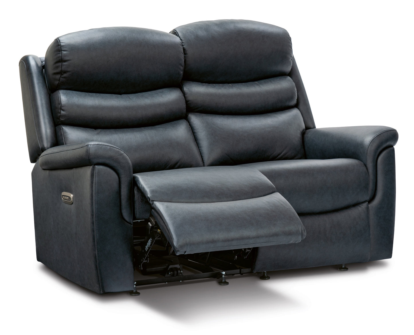 Sherborne Leyburn Two Seater Electric Powered Reclining Leather Sofa With Headrest Adjustment Option