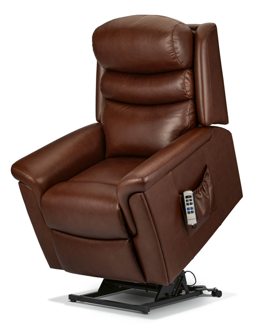 Sherborne Leyburn Cloud Comfort Triple Motor Leather Rise And Recliner Armchair With Lumbar Or Headrest Adjustment Option VAT FREE