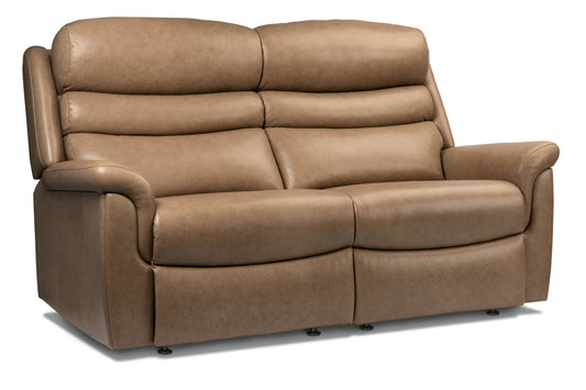 Sherborne Leyburn Two Seater Lounger Fixed Leather Sofa