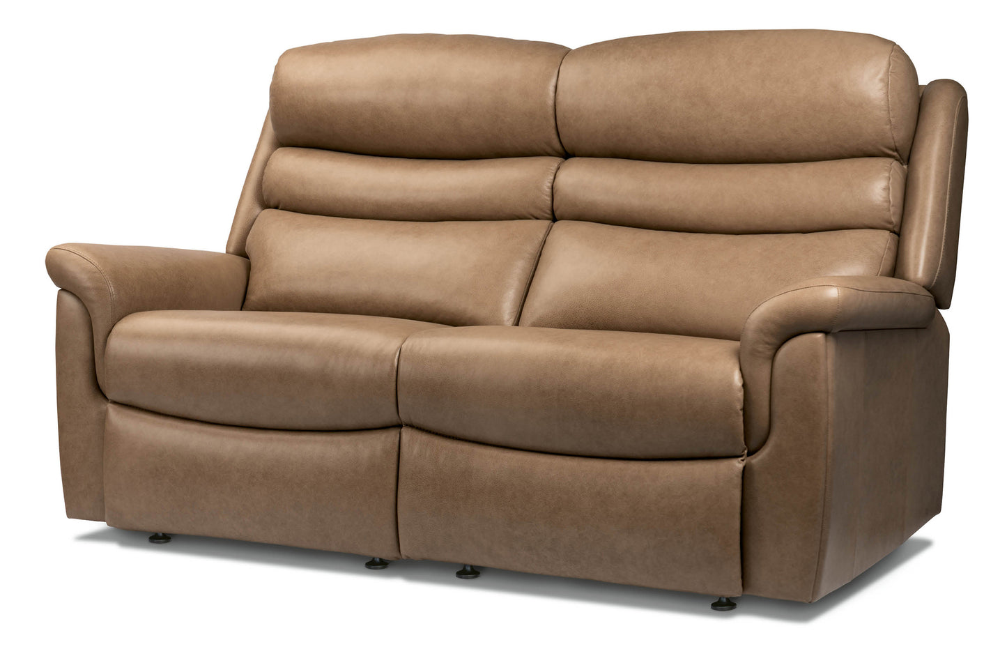 Sherborne Leyburn Two Seater Lounger Fixed Leather Sofa