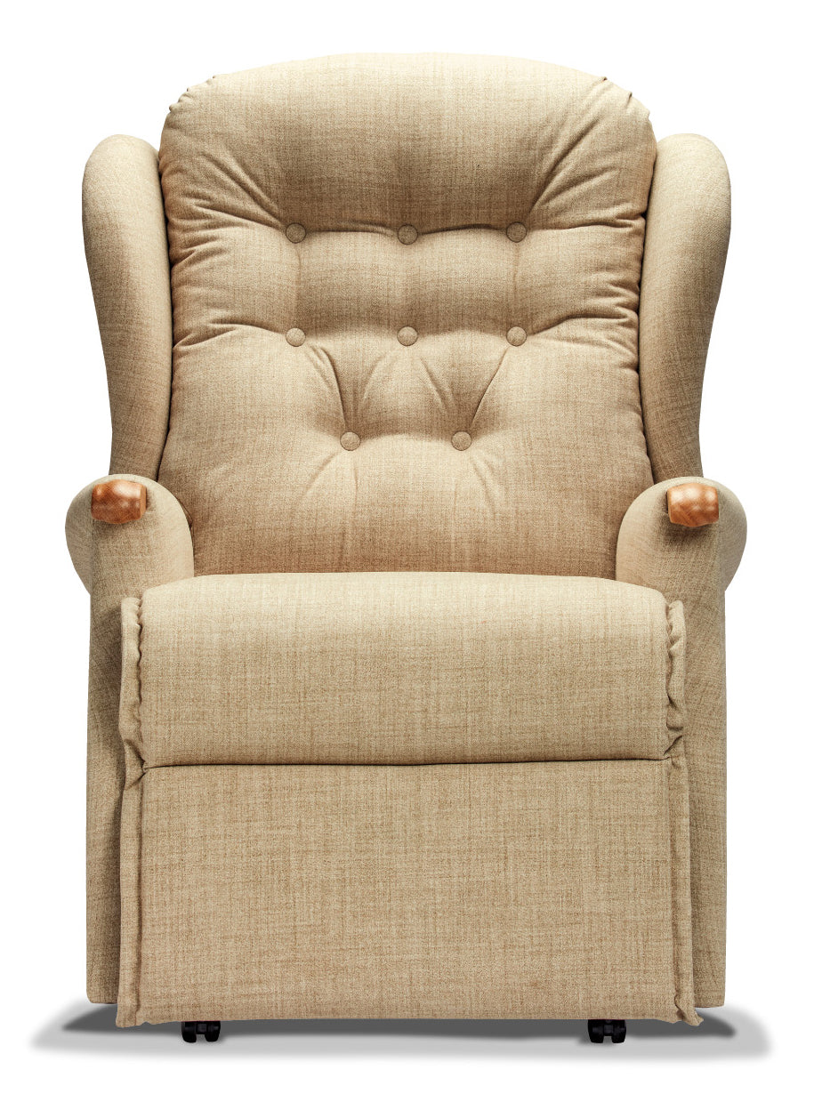 Sherborne Lynton Knuckle Single Motor Fabric Rise And Recliner Armchair VAT FREE