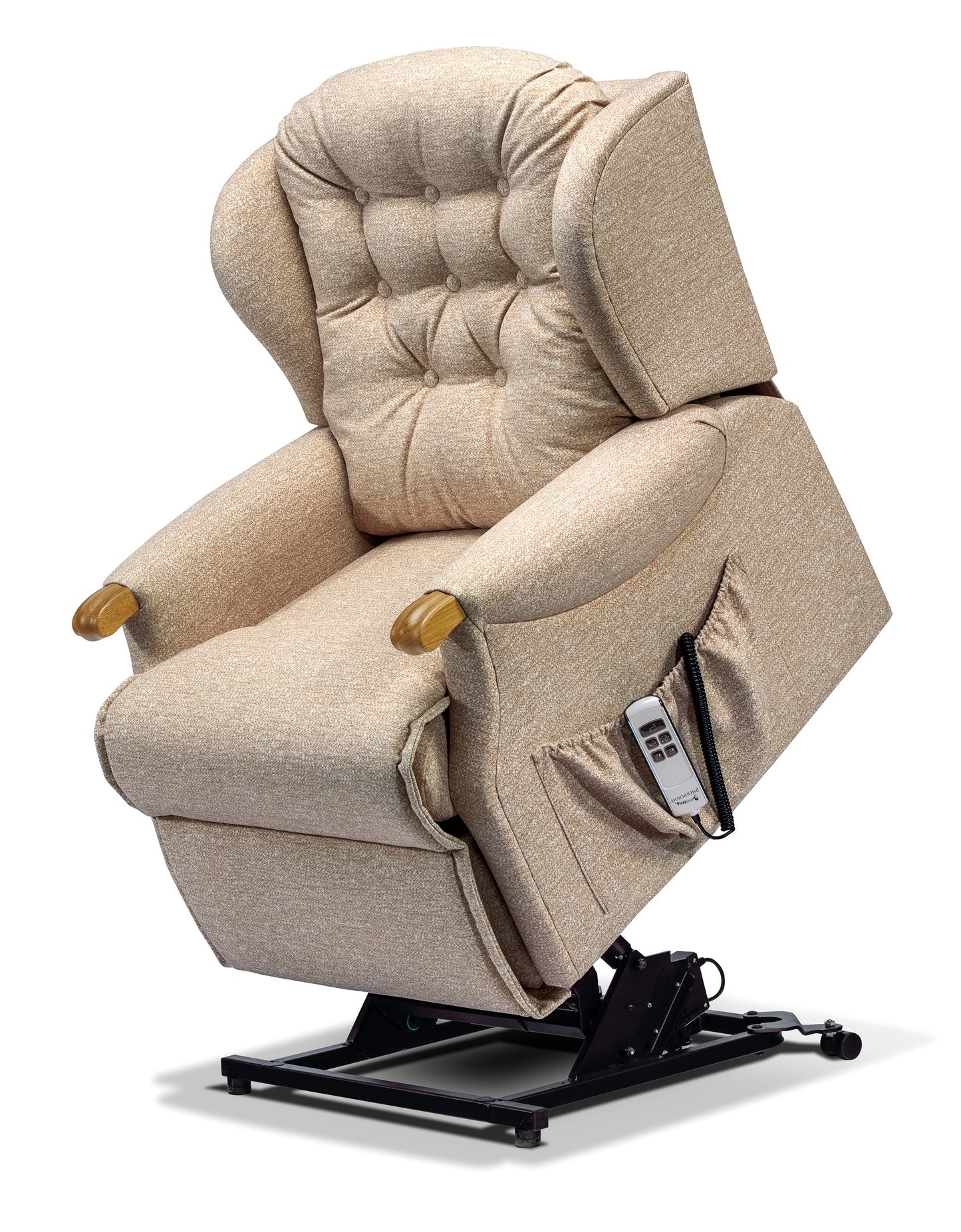 Sherborne Lynton Knuckle Single Motor Fabric Rise And Recliner Armchair VAT FREE