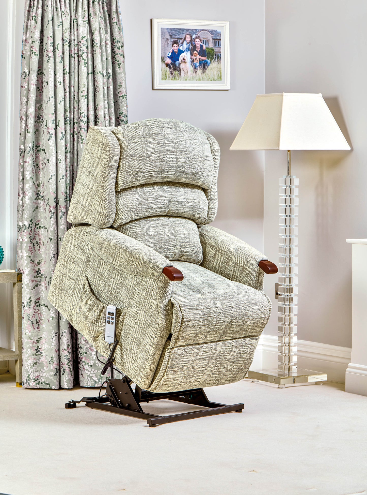Sherborne Malham Dual Motor Fabric Rise And Recliner Armchair VAT FREE