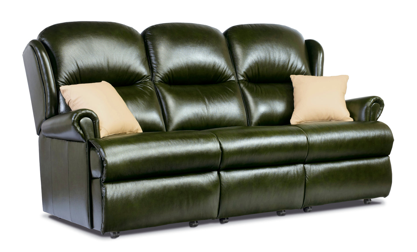 Sherborne Malvern Three Seater Fixed Leather Sofa