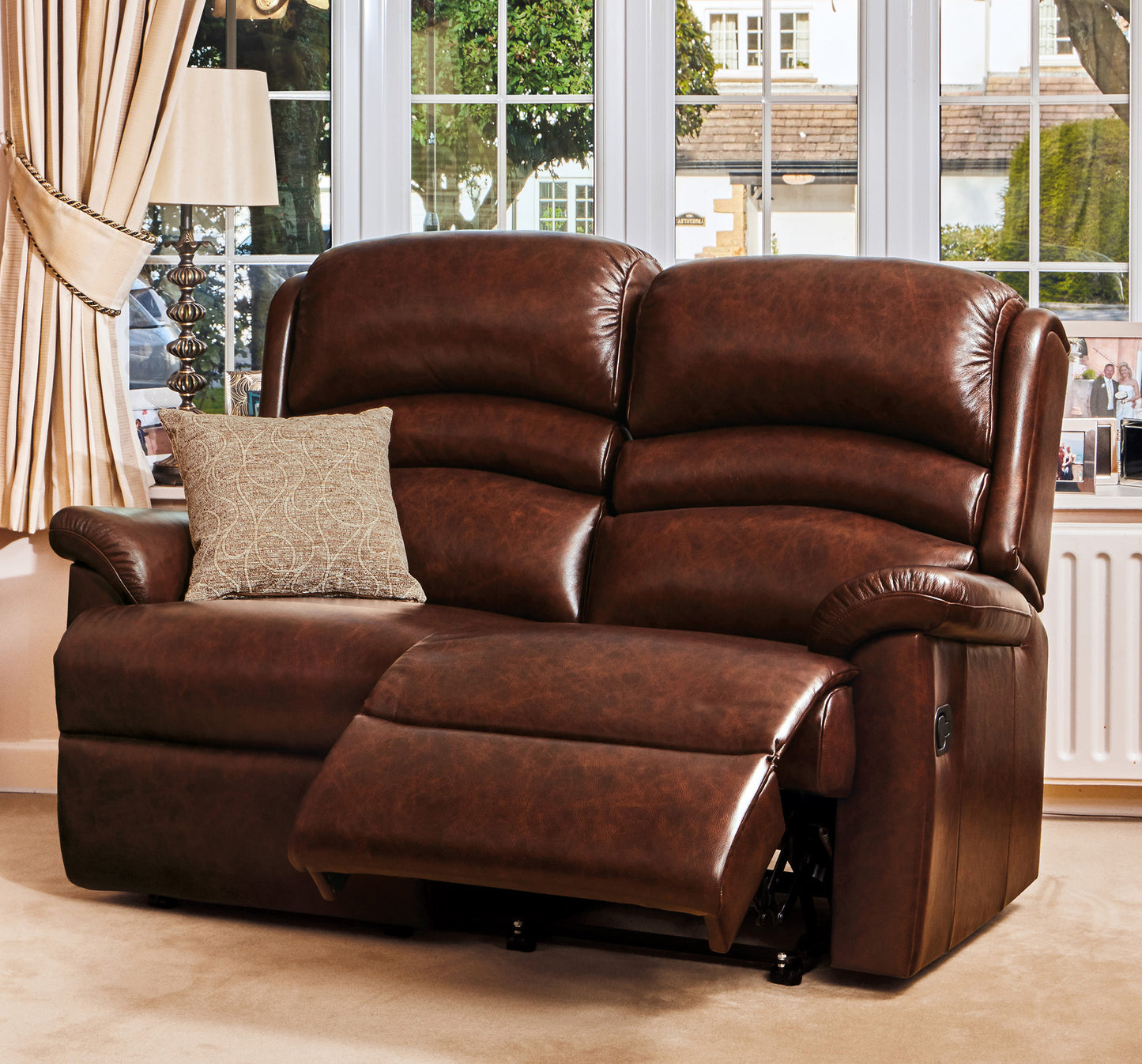 Sherborne Olivia Two Seater Manual Reclining Leather Sofa