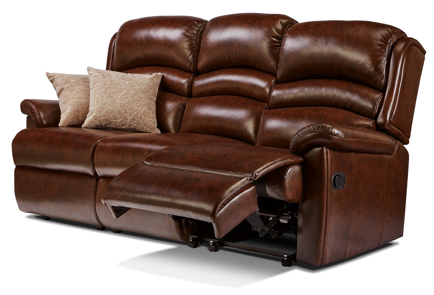 Sherborne Olivia Three Seater Manual Reclining Leather Sofa