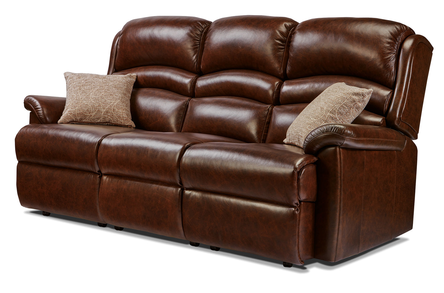 Sherborne Olivia Three Seater Manual Reclining Leather Sofa