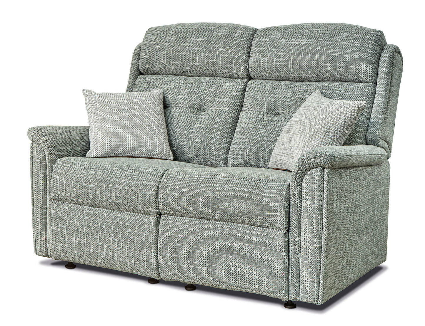 Sherborne Roma Two Seater Electric Reclining Fabric Sofa With Headrest Adjustment Option