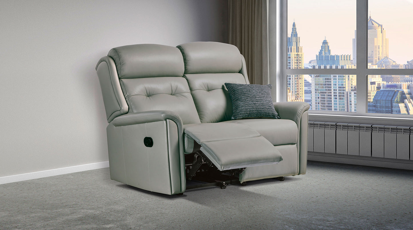 Sherborne Roma Two Seater Manual Reclining Leather Sofa