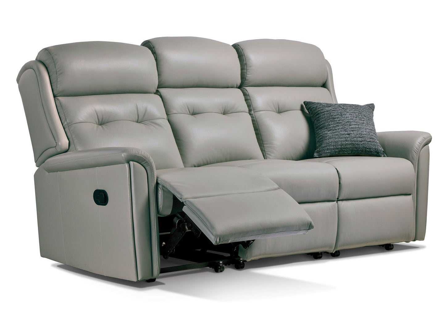 Sherborne Roma Three Seater Manual Reclining Leather Sofa