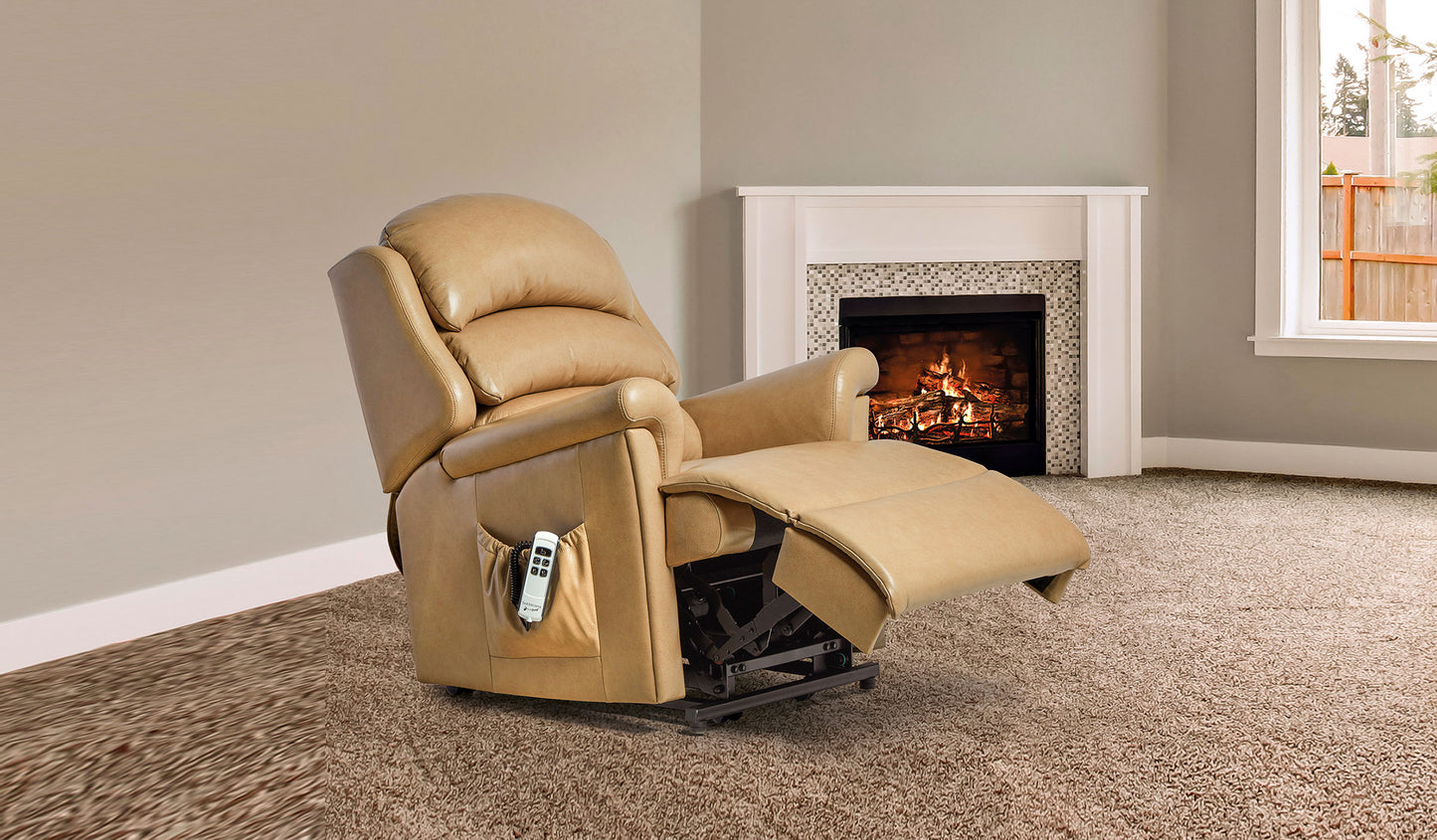 Sherborne Albany Electric Recliner Leather Armchair