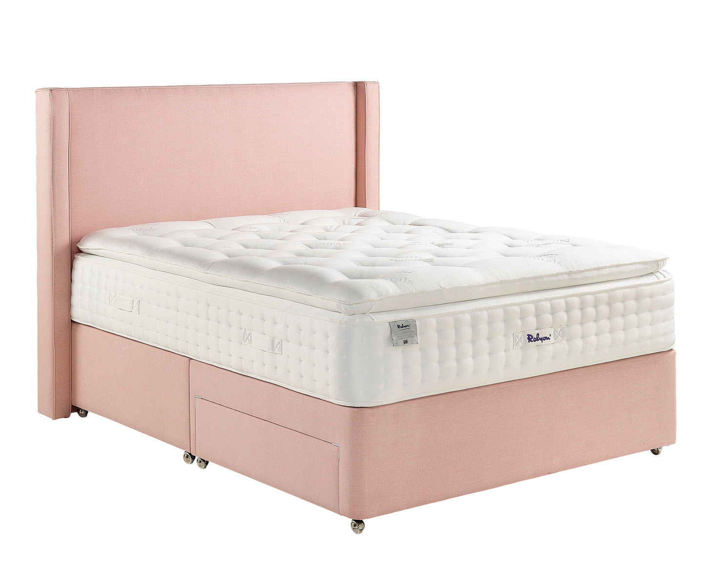 Relyon Henley Natural Luxury Pillow Top 3000 Pocket Sprung Luxurious Hand Made Medium Feel Divan Bed Set