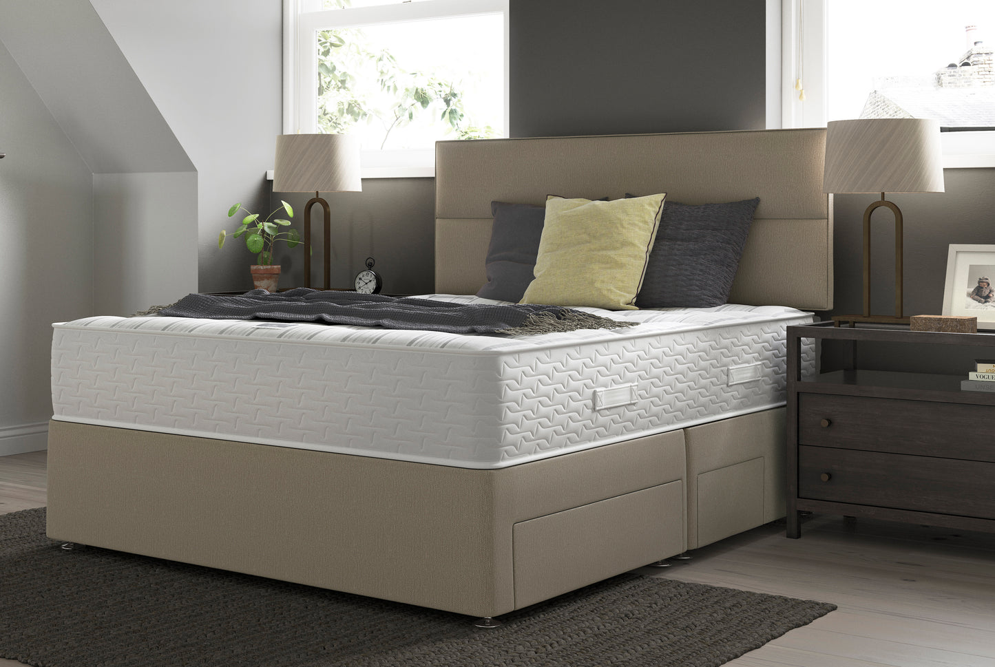 Relyon Luxury Orthosleep Deluxe 800 Pocket Sprung Hand Made Firm Feel Divan Bed Set