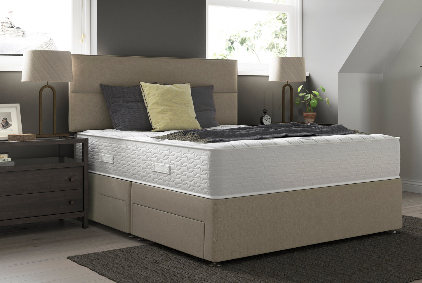 Relyon Luxury Orthosleep Deluxe 800 Pocket Sprung Hand Made Firm Feel Divan Bed Set